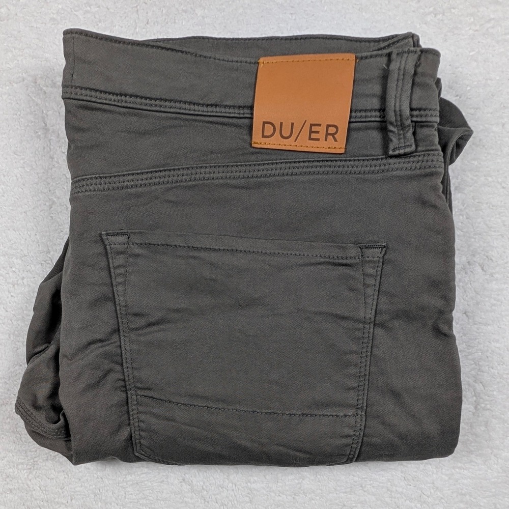 DU/ER Pants Mens 36x30 Grey N2X Relaxed Taper No Sweat Performance Stretch
